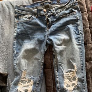 SP Black ripped skinny jeans